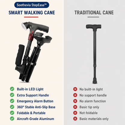 StepEase™ - The All-In-One Smart Walking Cane