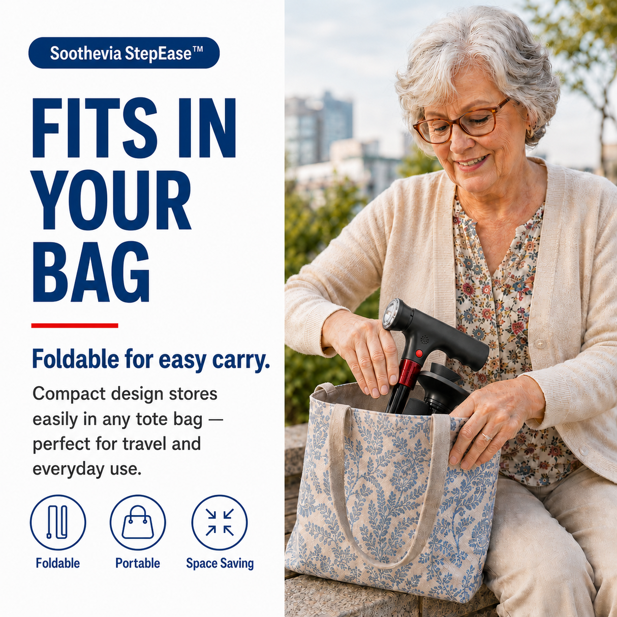 StepEase™ - The All-In-One Smart Walking Cane