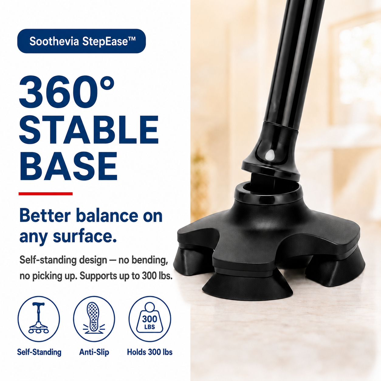 StepEase™ - The All-In-One Smart Walking Cane