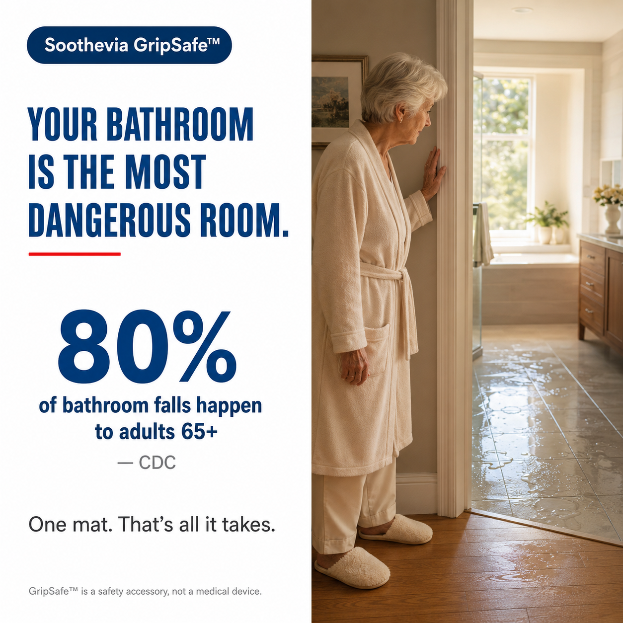 GripSafe™ — Non-Slip Antibacterial Shower Mat